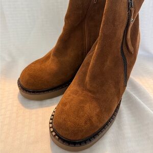 Steve Madden Brown Suede Moby Ankle Boots